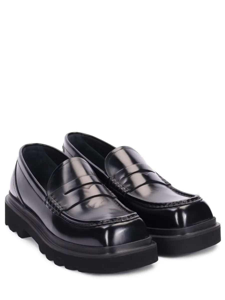 Лоферы кожаные