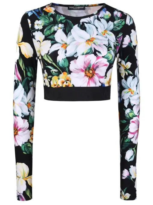 Кроп-топ с принтом DOLCE & GABBANA