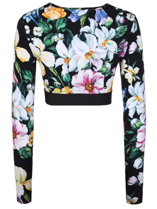 Кроп-топ с принтом DOLCE & GABBANA