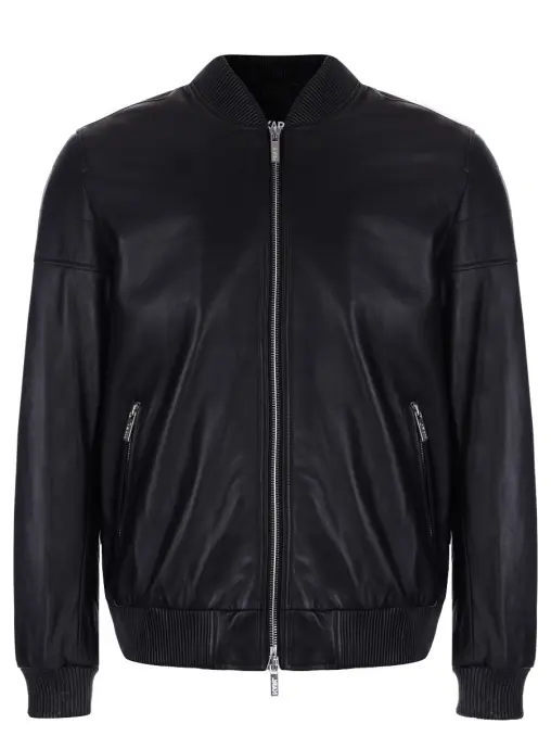 Бомбер кожаный KARL LAGERFELD