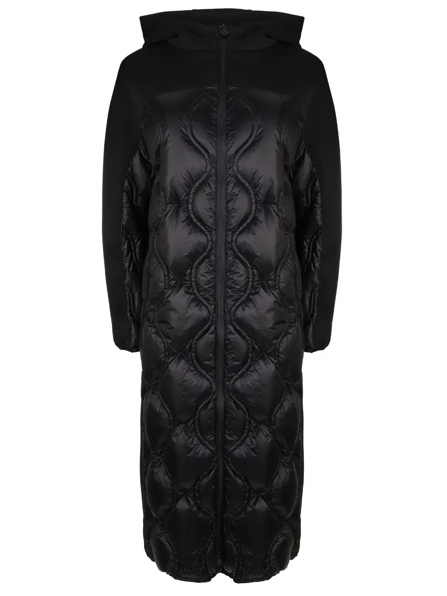 Пуховик однотонный