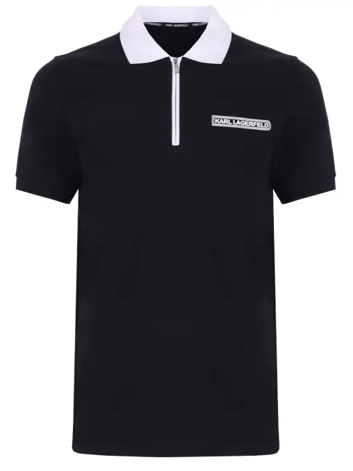 Поло хлопковое KARL LAGERFELD