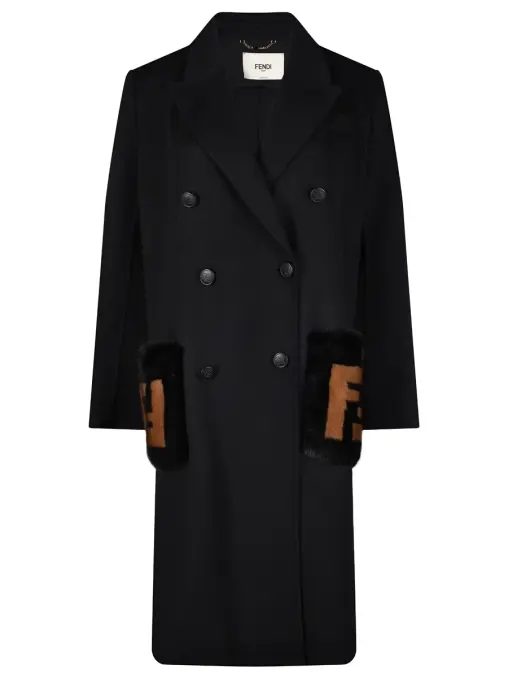 Пальто шерстяное FENDI
