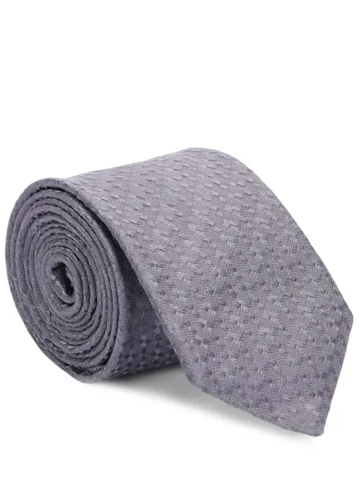 Галстук из шелка и льна CANALI