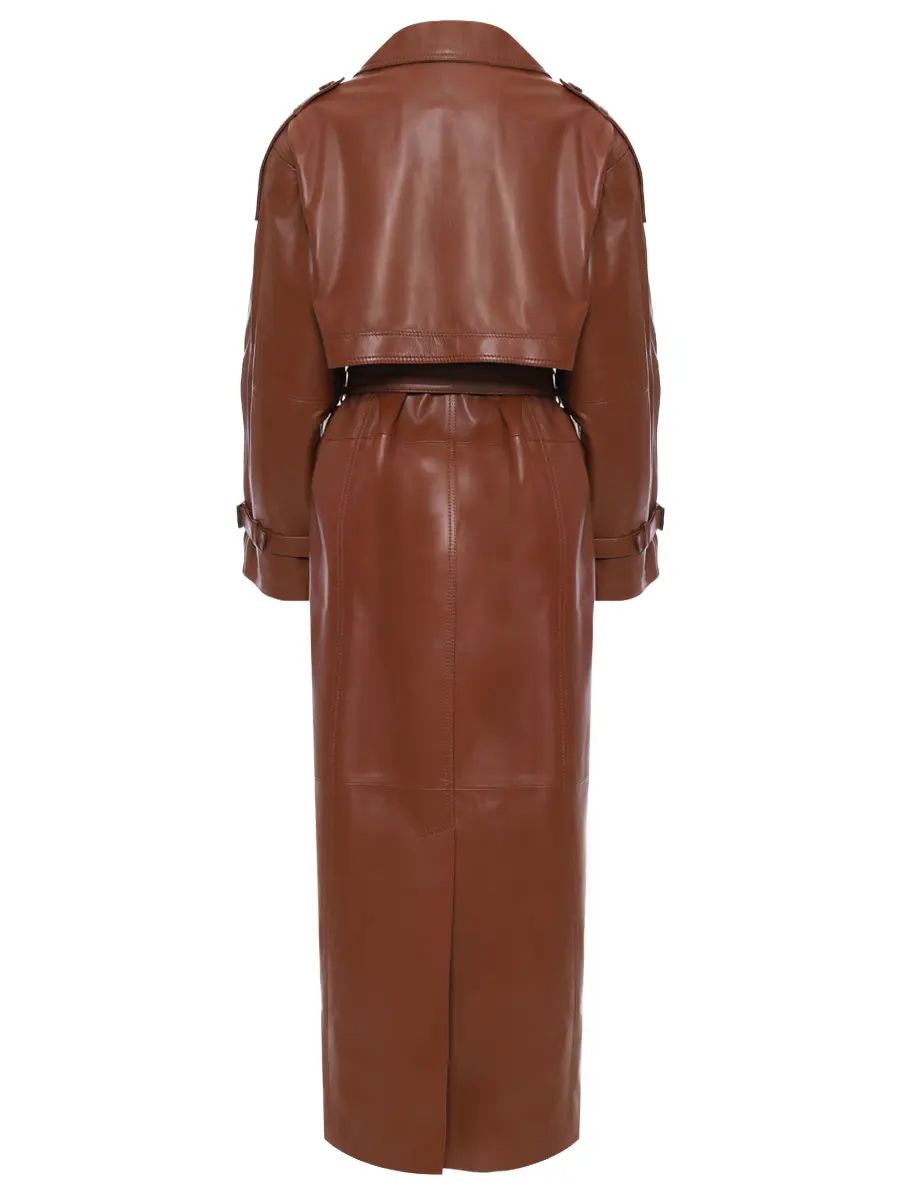 Плащ кожаный