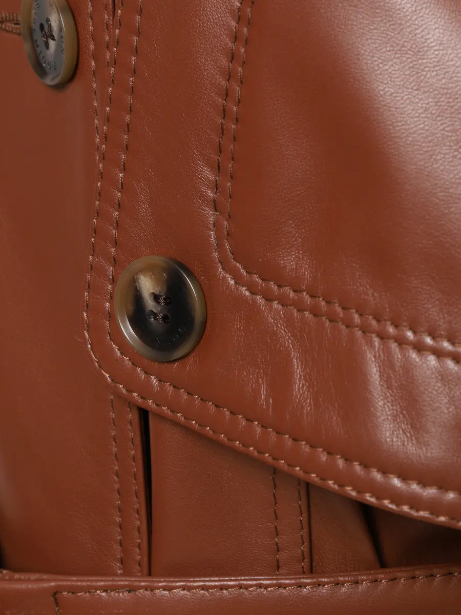 Плащ кожаный