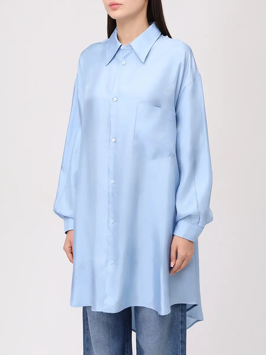 Платье-рубашка из вискозы