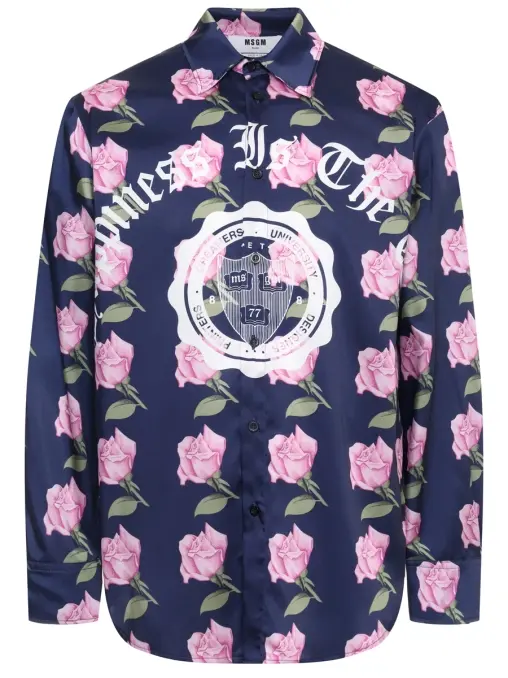 Рубашка с принтом MSGM