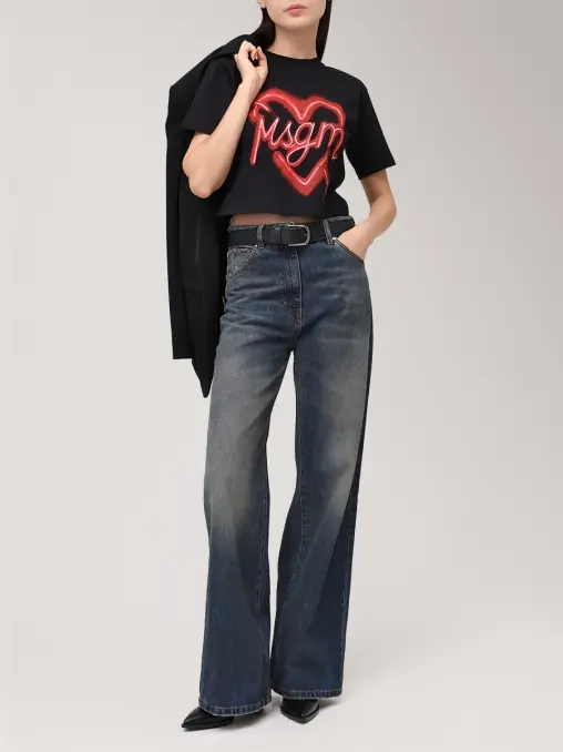 Джинсы хлопковые MSGM