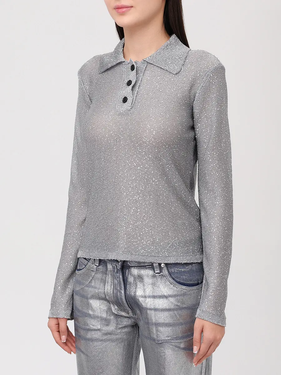 Поло с пайетками
