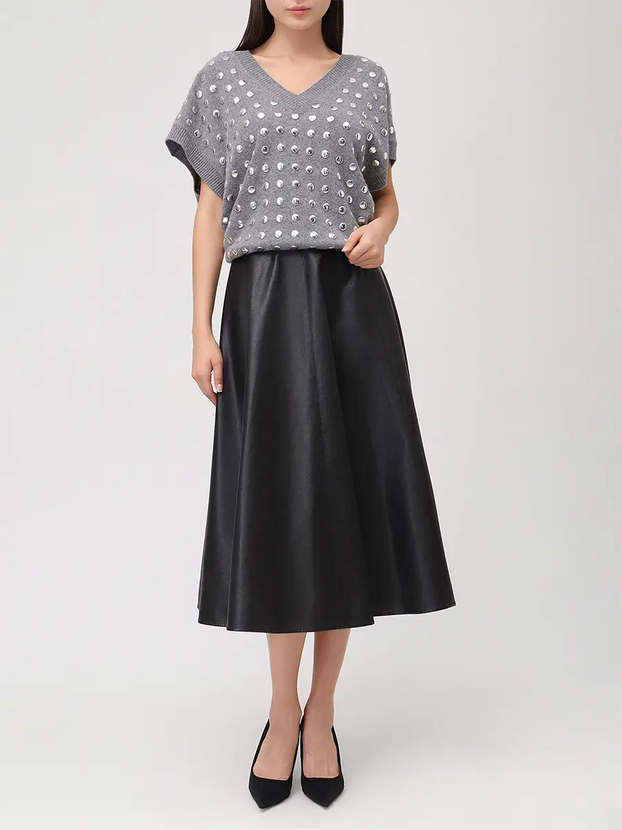 Юбка из экокожи