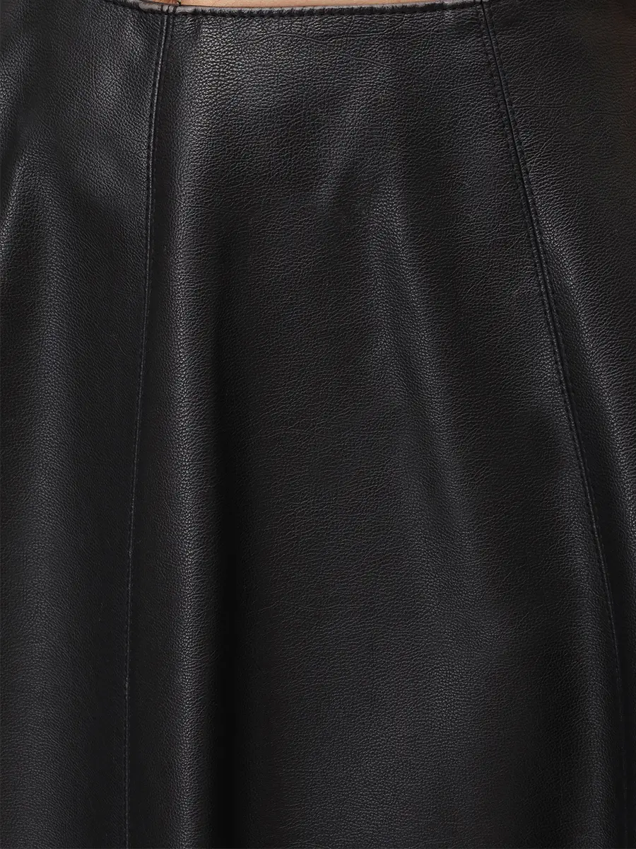 Юбка из экокожи