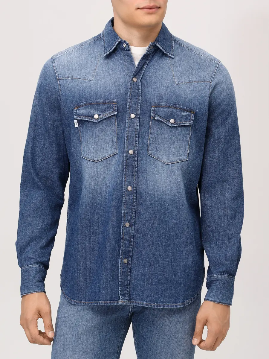 Рубашка Regular Fit джинсовая