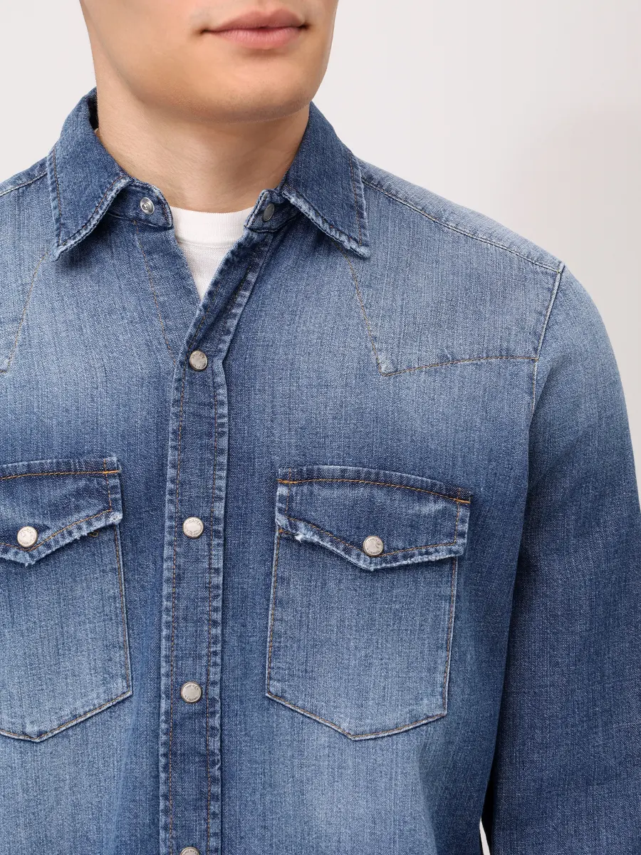 Рубашка Regular Fit джинсовая