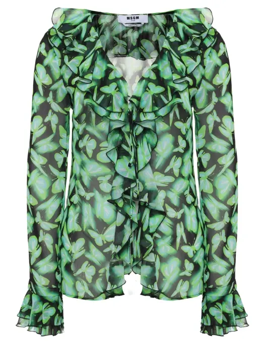 Блуза с принтом MSGM