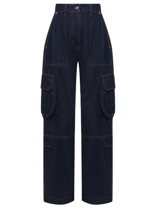 Джинсы-карго хлопковые MSGM