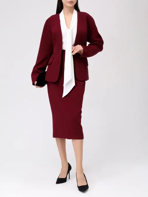 Юбка-футляр из хлопка и вискозы ROSEVILLE