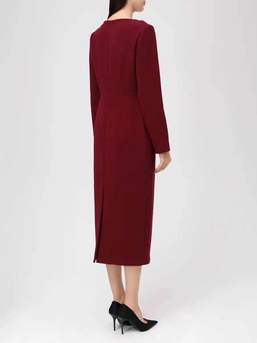 Платье-футляр однотонное