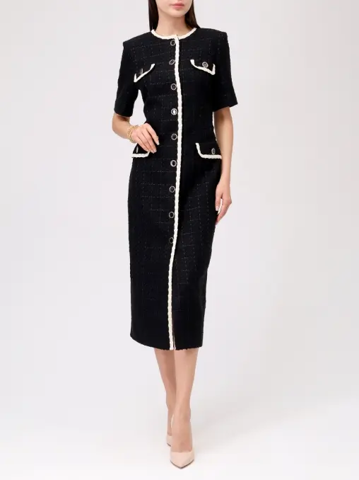 Платье-футляр из букле ROSEVILLE