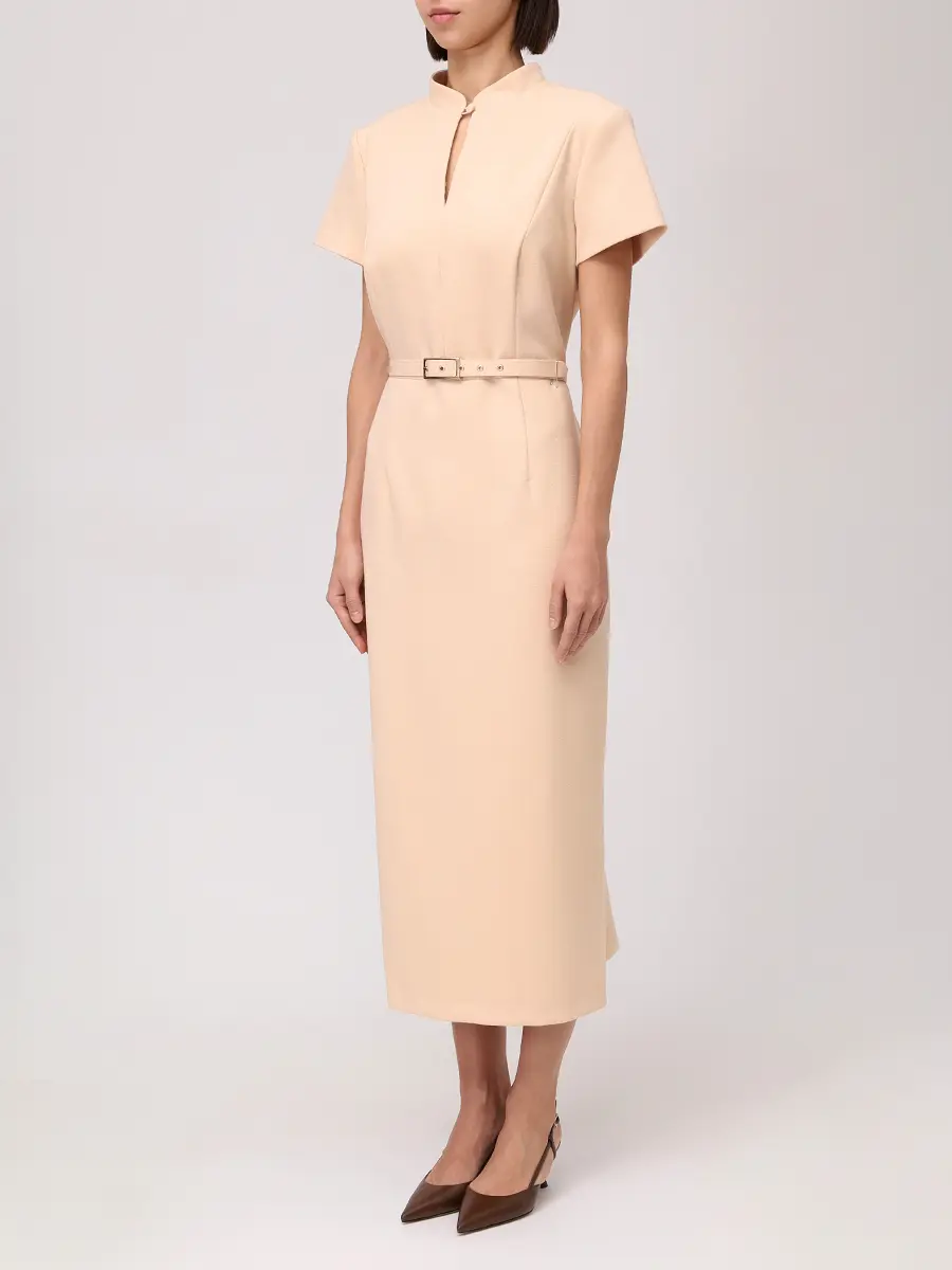 Платье-футляр из хлопка и вискозы