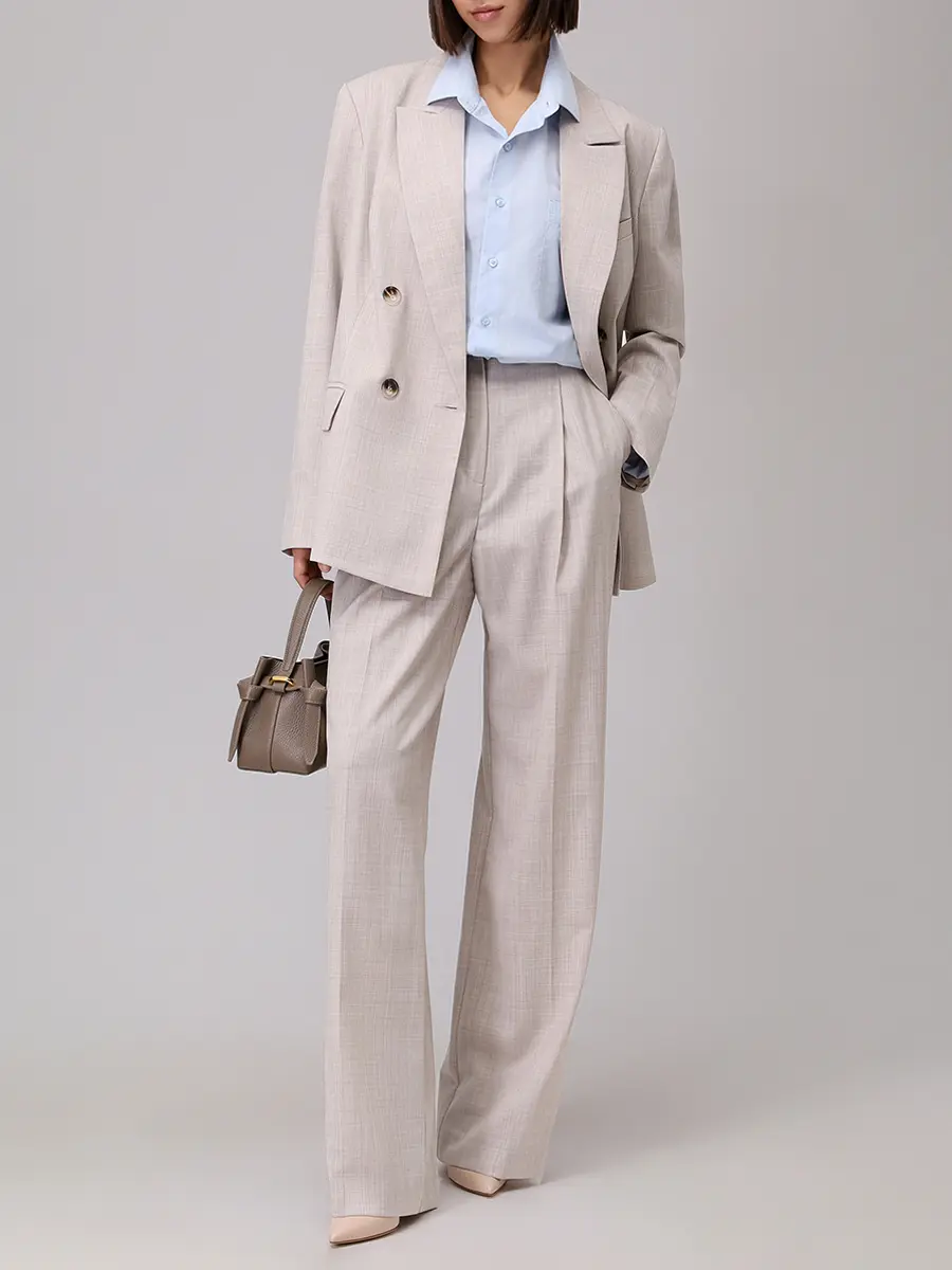 Брюки из шерсти и вискозы