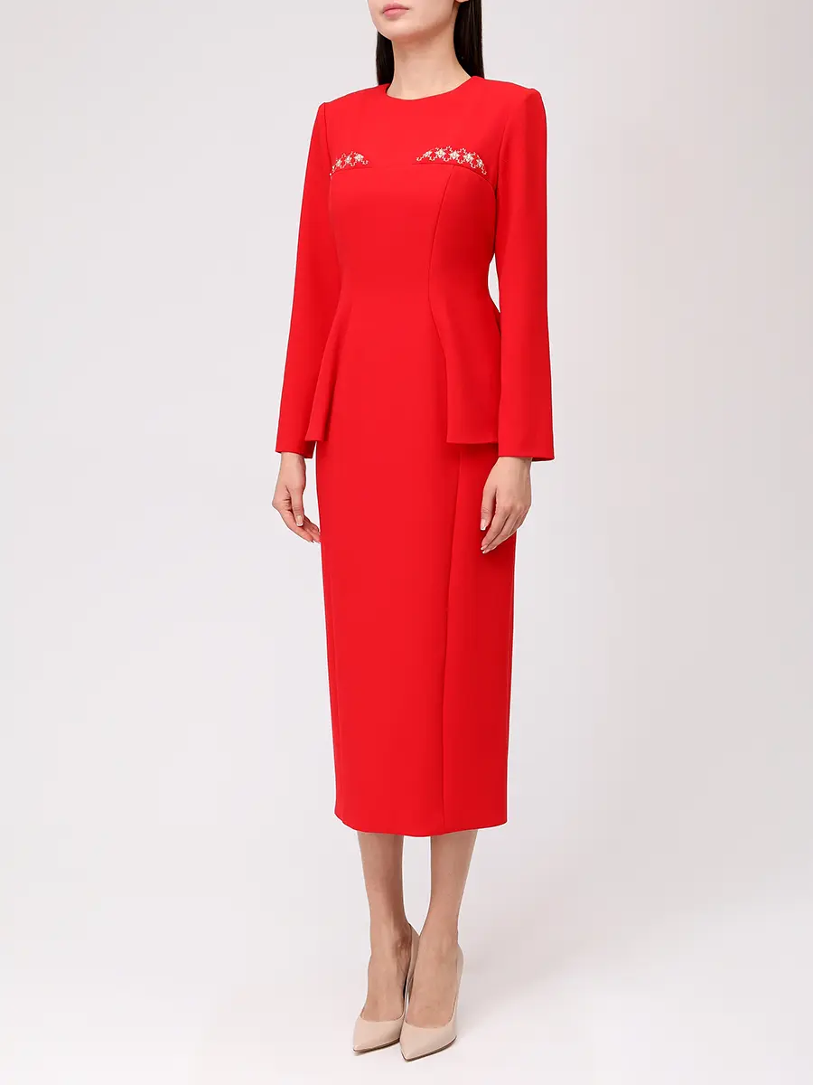 Платье из хлопка и вискозы