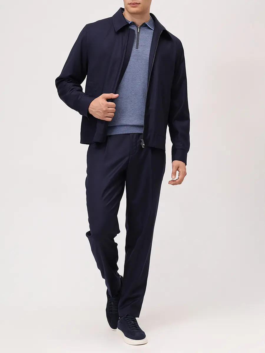 Поло из тенселя и шерсти