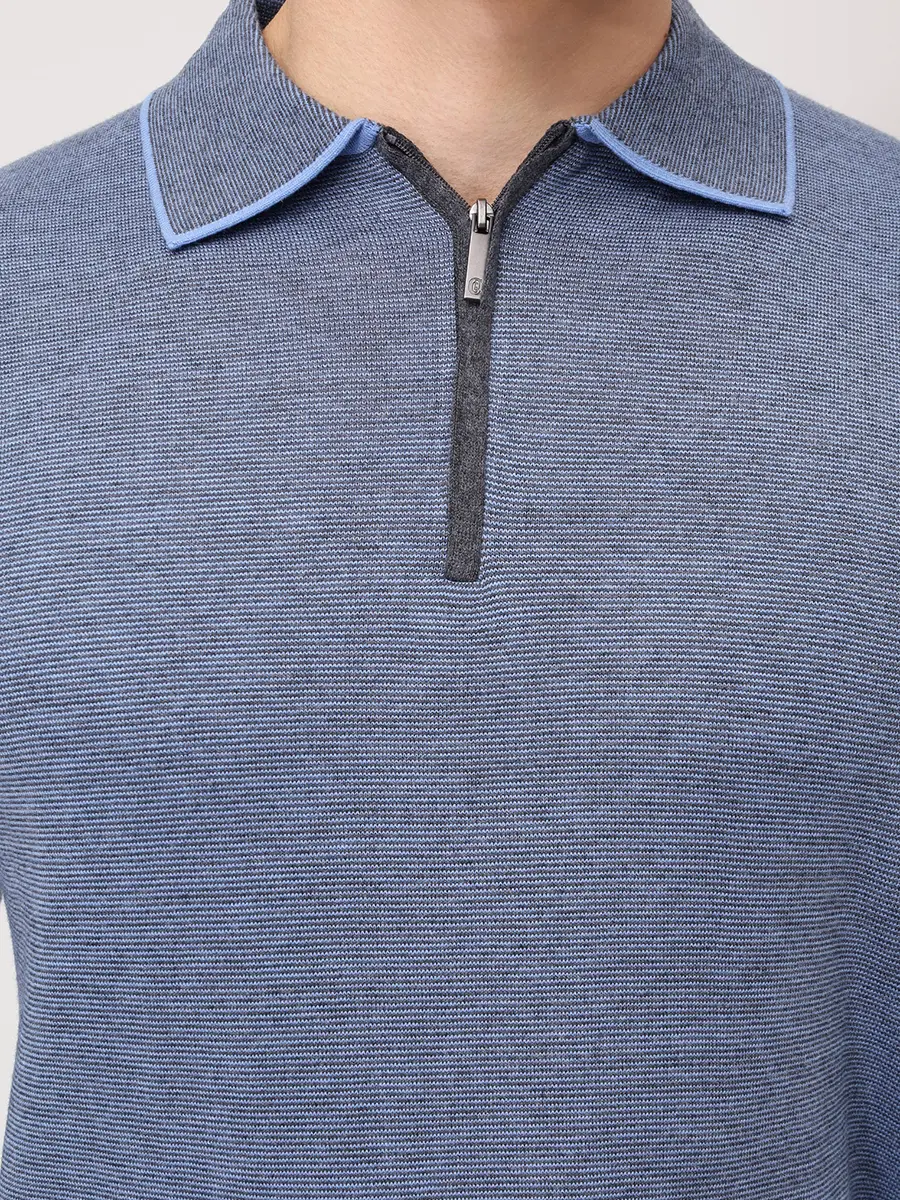 Поло из тенселя и шерсти