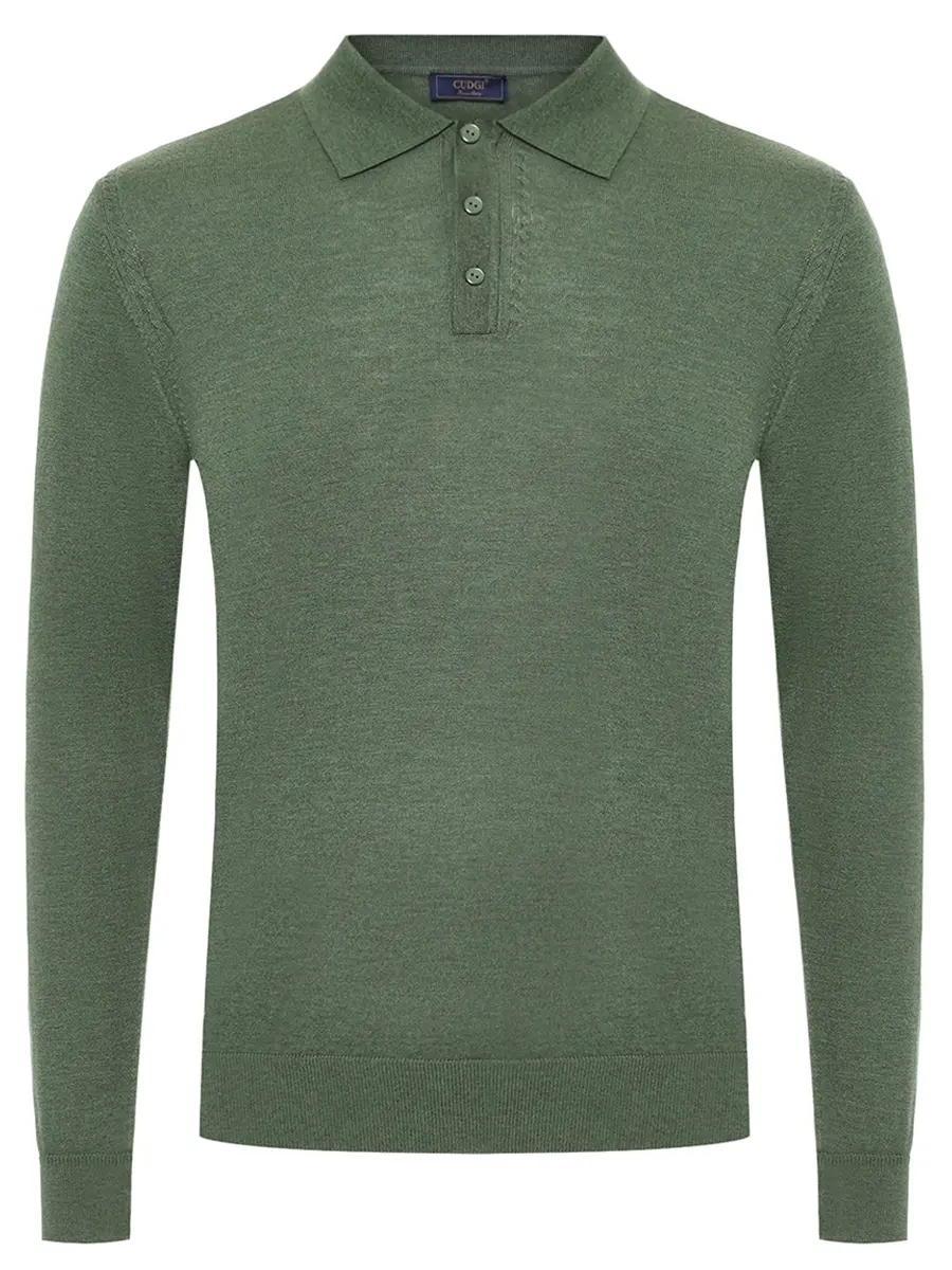 Поло из тенселя и шерсти