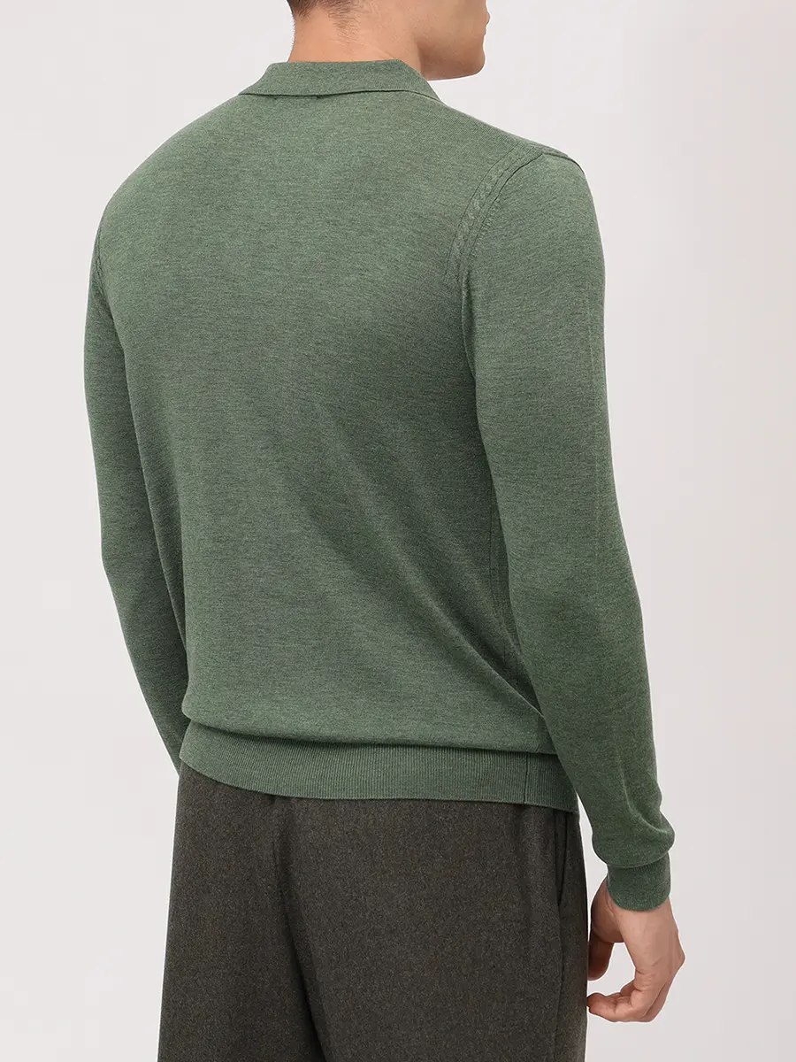 Поло из тенселя и шерсти