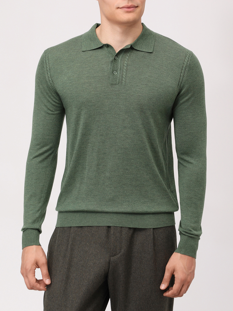 Поло из тенселя и шерсти