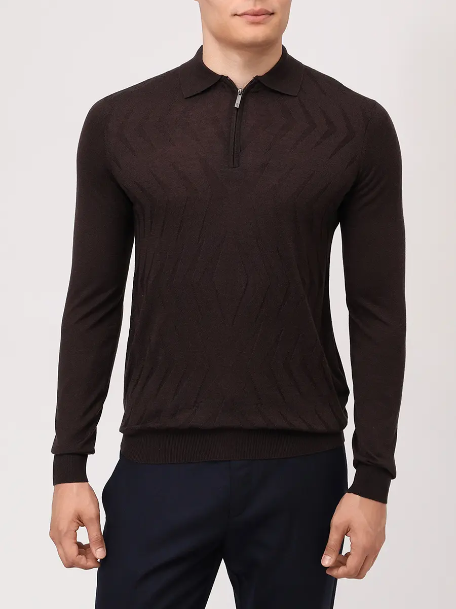 Поло из тенселя и шерсти