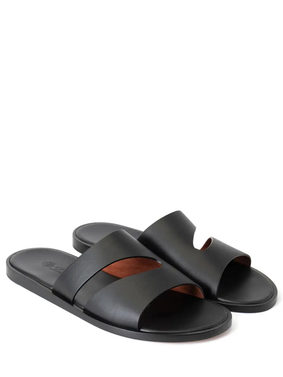 Шлепанцы кожаные