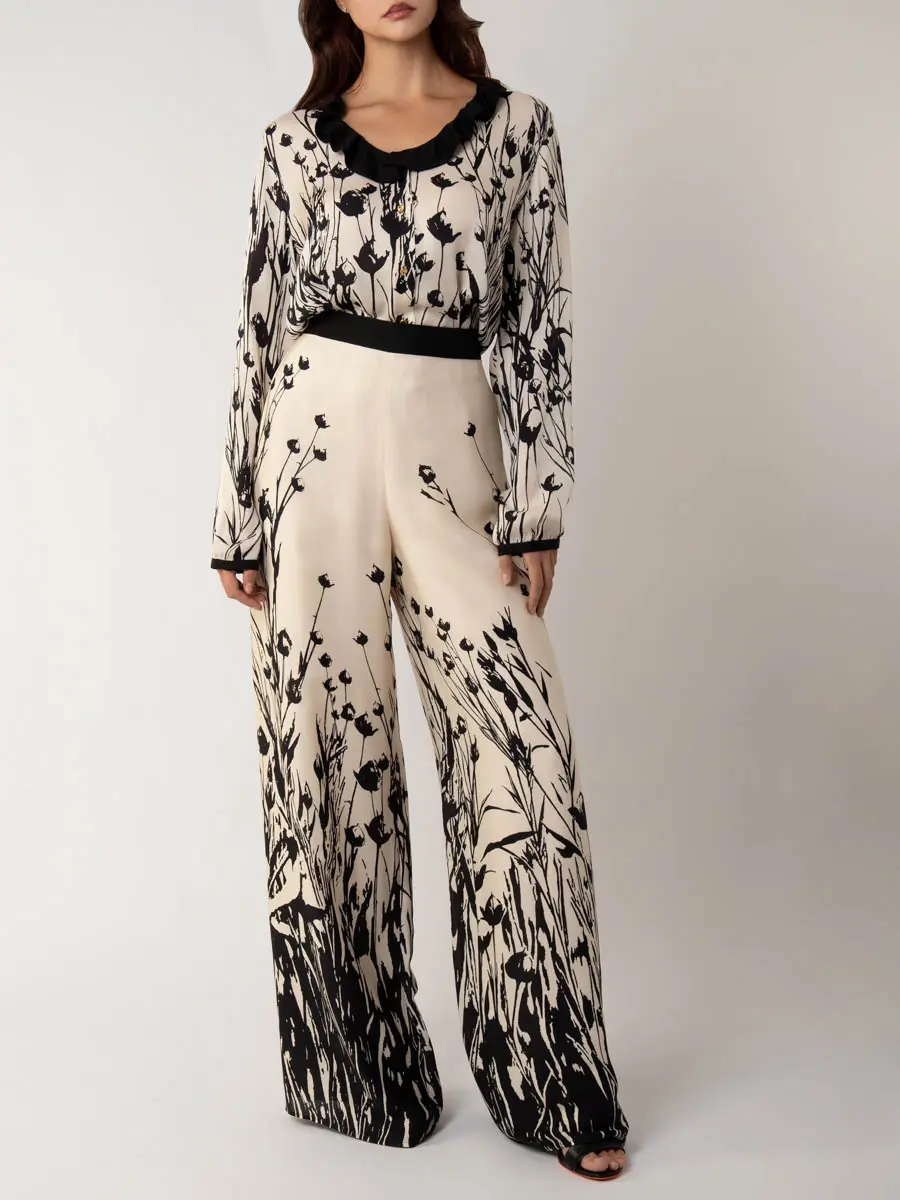 Брюки шелковые