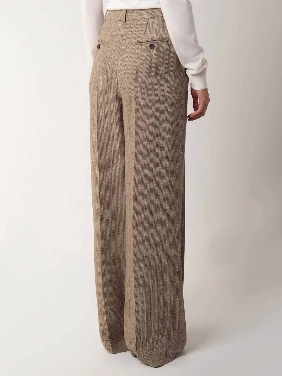 Брюки льняные