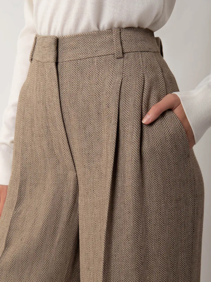 Брюки льняные