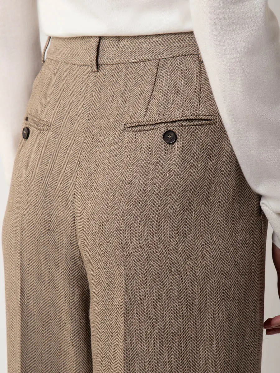 Брюки льняные