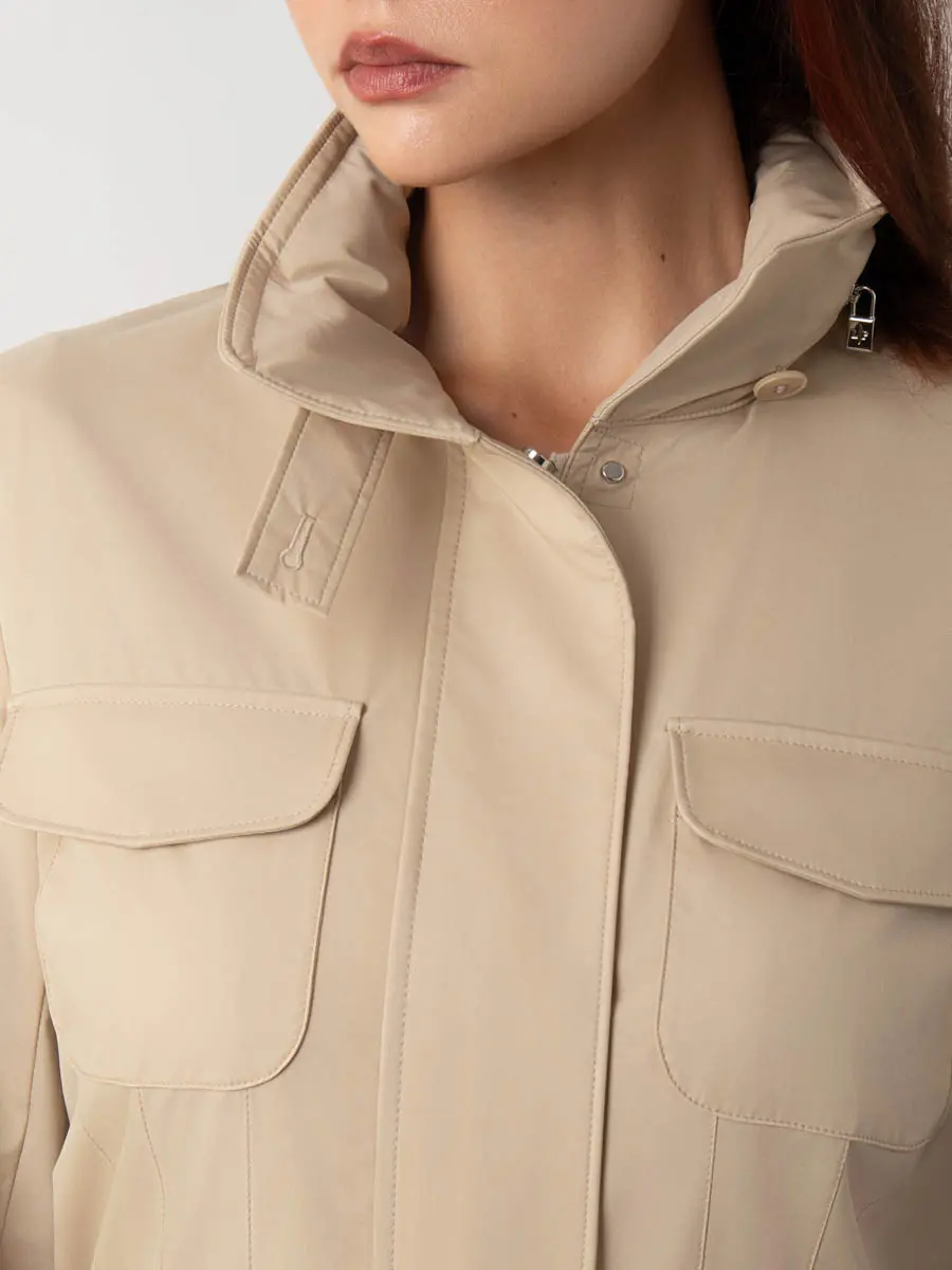 Парка однотонная