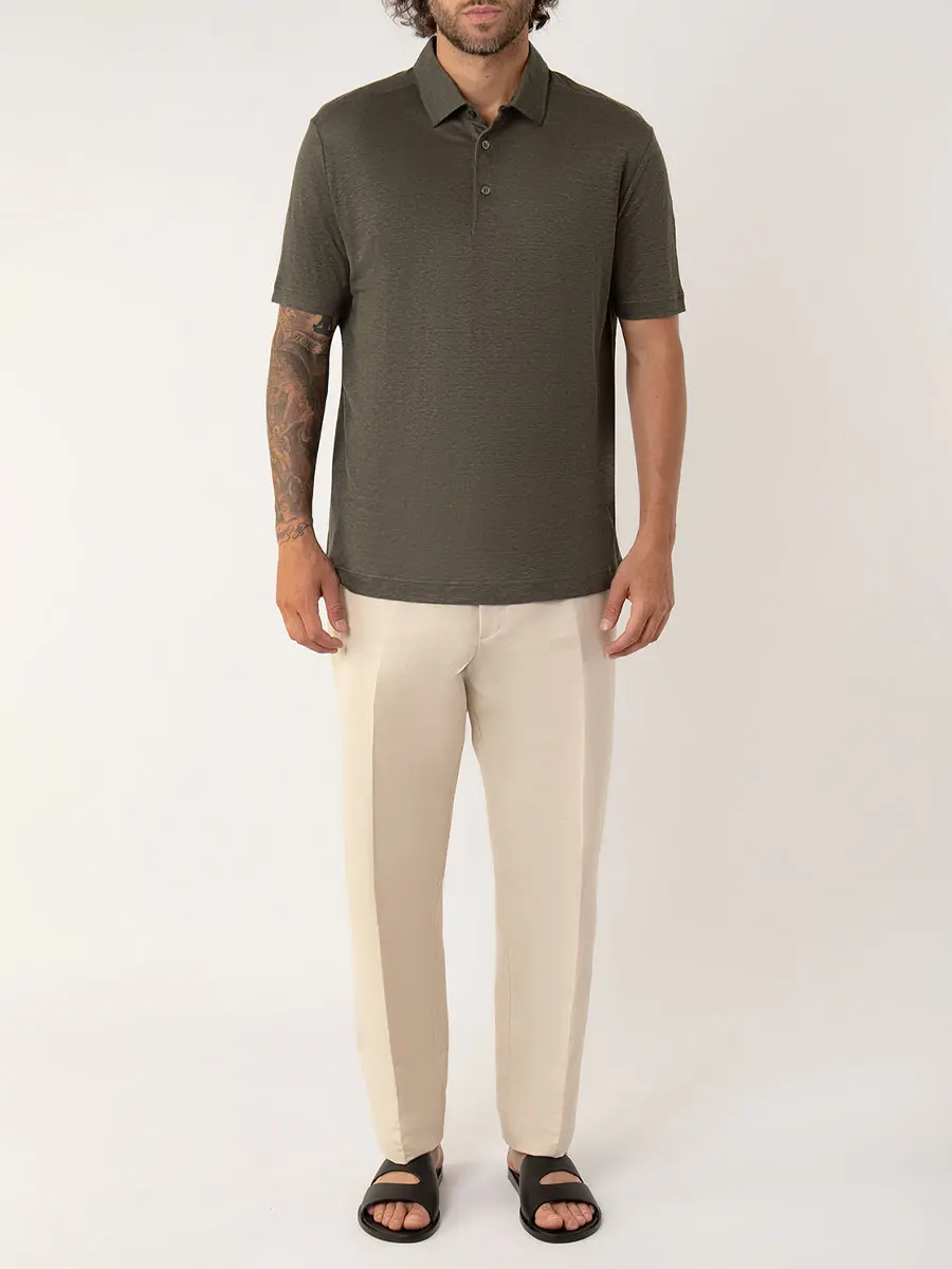 Поло льняное