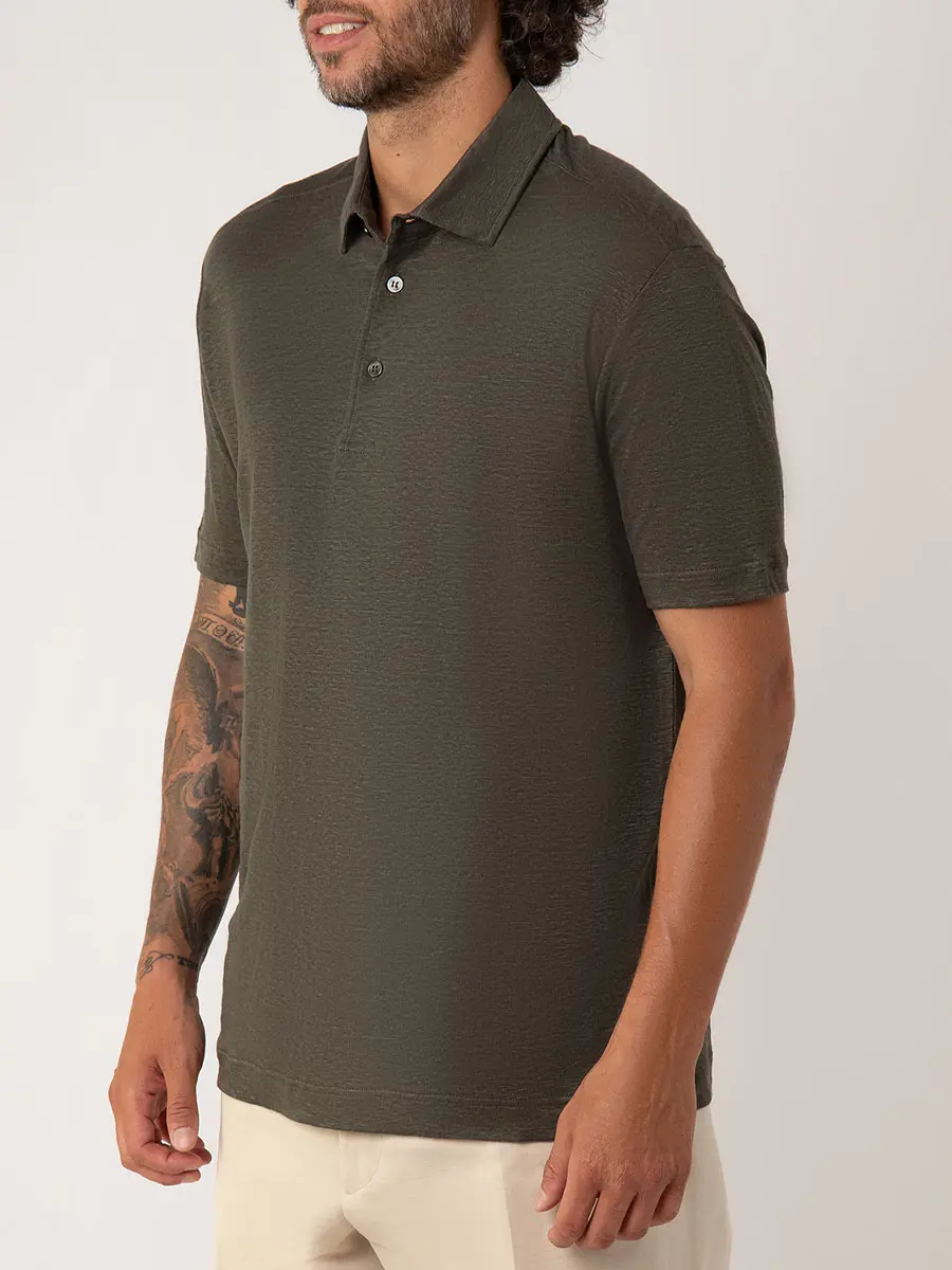 Поло льняное