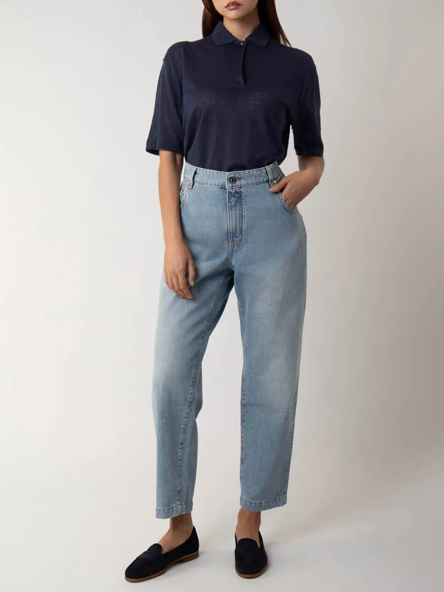 Поло льняное