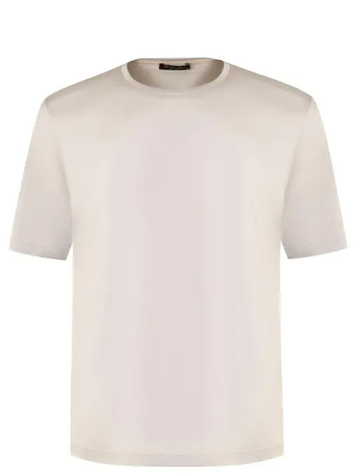 Футболка из шелка и хлопка LORO PIANA