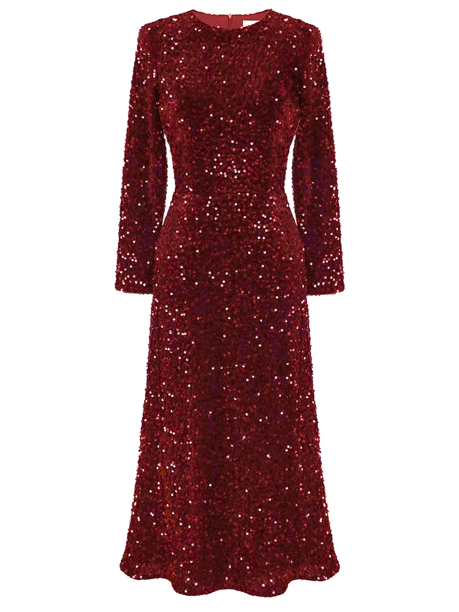 Платье бархатное с пайетками
