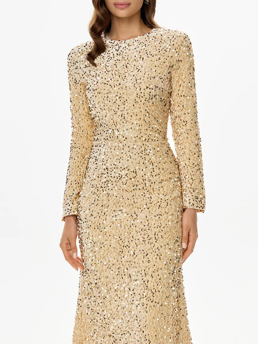 Платье бархатное с пайетками
