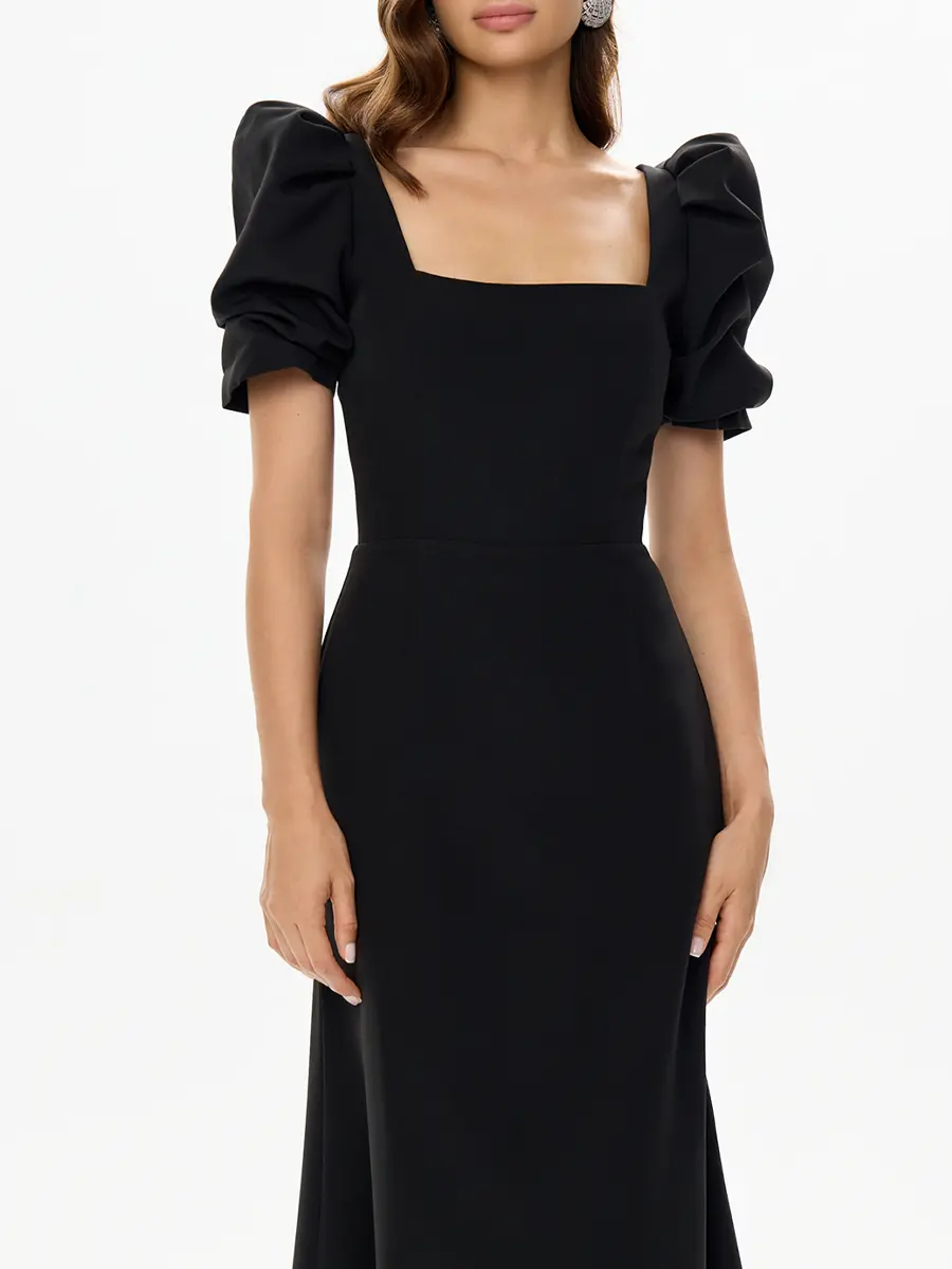 Платье однотонное