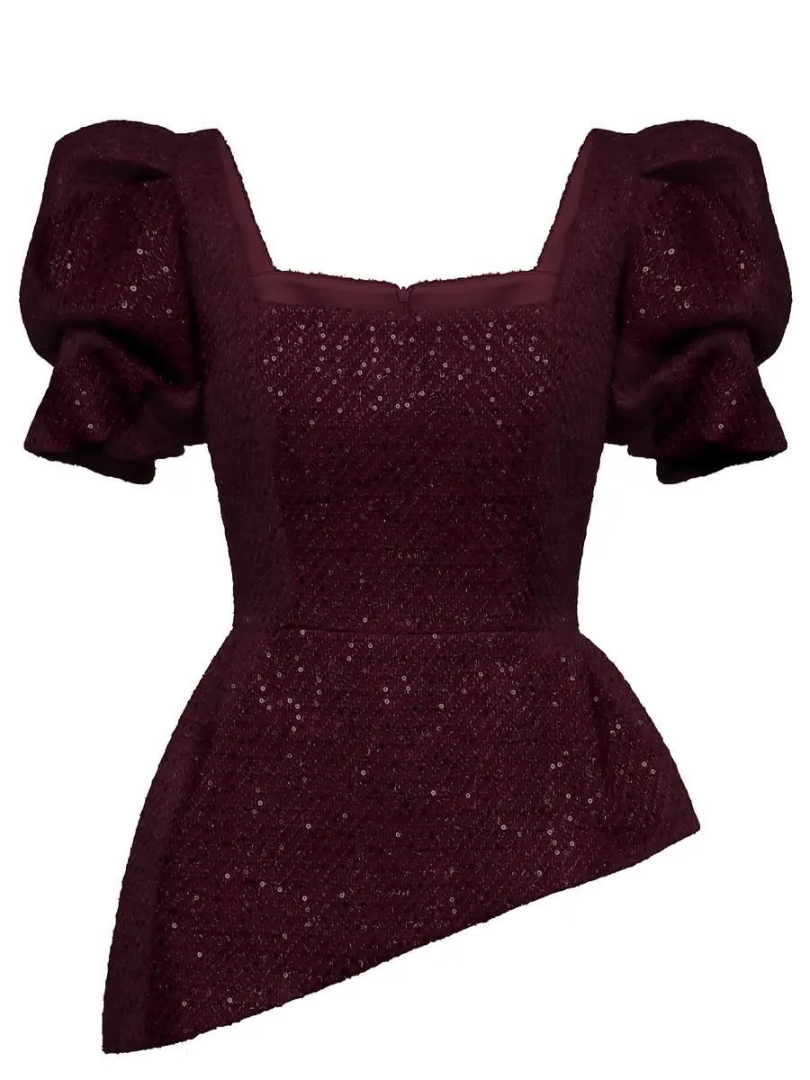 Топ из твида с пайетками