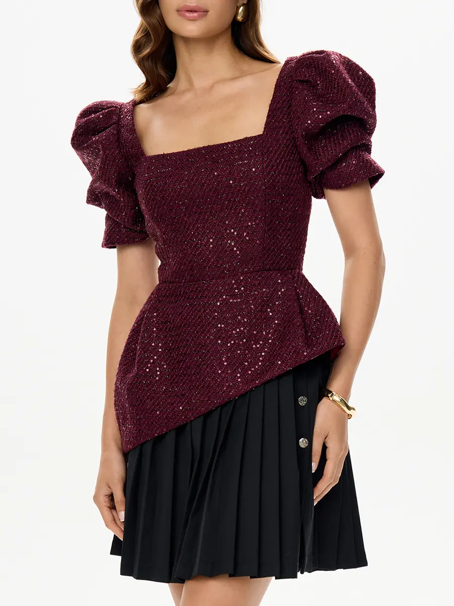 Топ из твида с пайетками