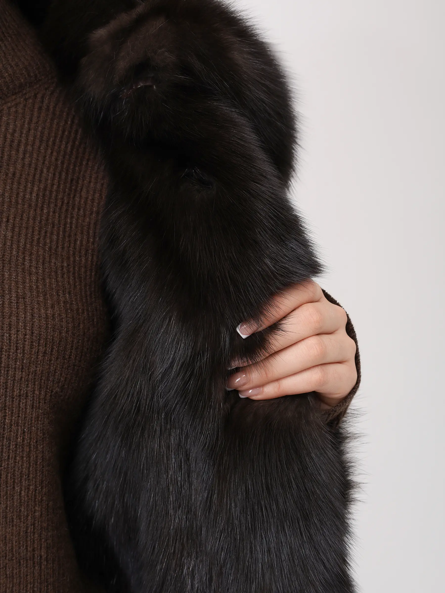 Куртка двусторонняя Sophie с мехом соболя