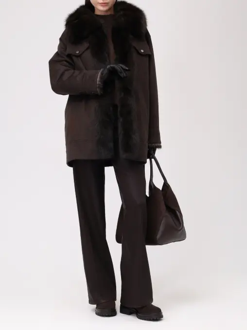 Куртка двусторонняя Sophie с мехом соболя BLACK SABLE
