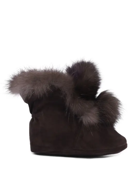 Пинетки с мехом соболя BLACK SABLE